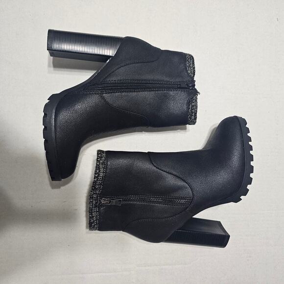 JUSTFAB Carlina Sweater Cuff Bootie in Black Size 7.5 - Picture 2 of 8